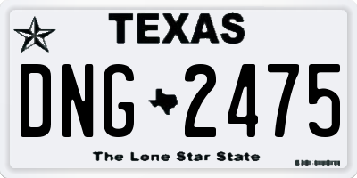 TX license plate DNG2475