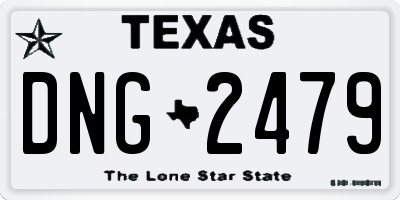 TX license plate DNG2479