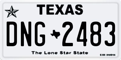 TX license plate DNG2483