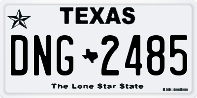 TX license plate DNG2485