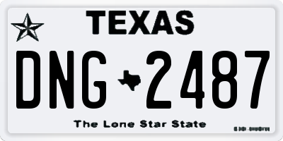 TX license plate DNG2487