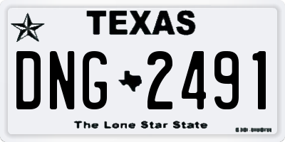TX license plate DNG2491
