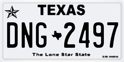 TX license plate DNG2497