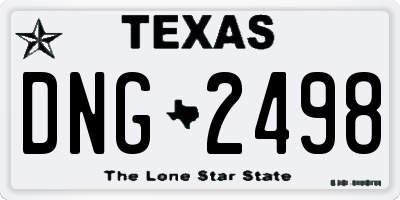 TX license plate DNG2498