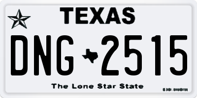 TX license plate DNG2515