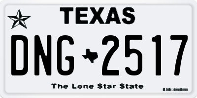 TX license plate DNG2517