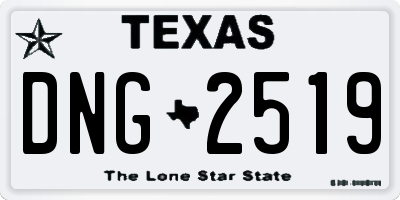 TX license plate DNG2519