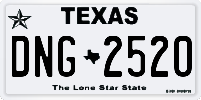TX license plate DNG2520