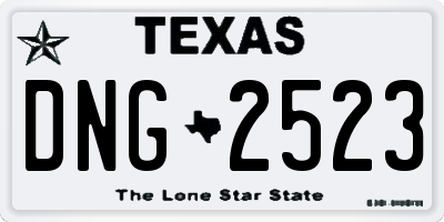TX license plate DNG2523