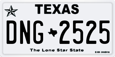 TX license plate DNG2525