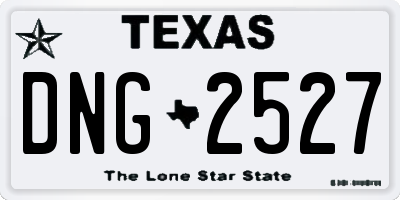 TX license plate DNG2527