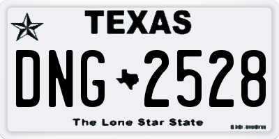 TX license plate DNG2528