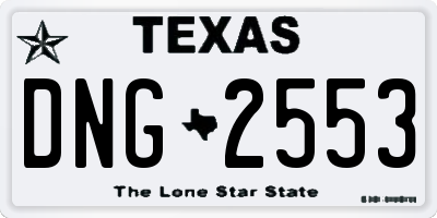 TX license plate DNG2553