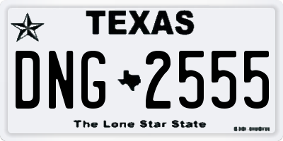 TX license plate DNG2555