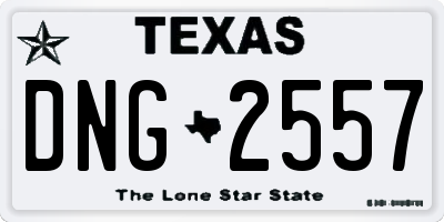 TX license plate DNG2557