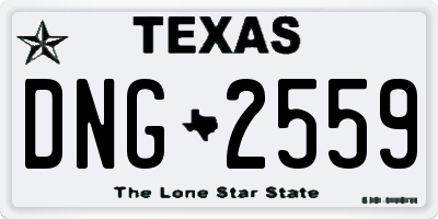 TX license plate DNG2559