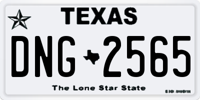 TX license plate DNG2565