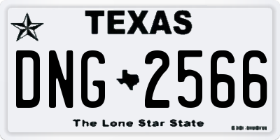 TX license plate DNG2566