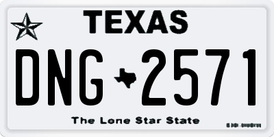 TX license plate DNG2571