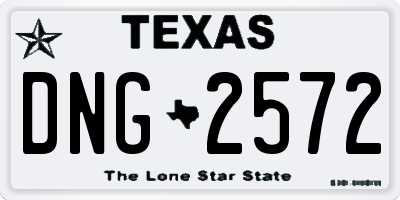 TX license plate DNG2572