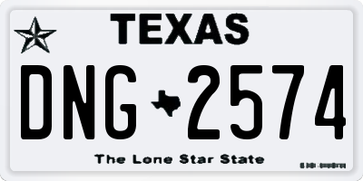TX license plate DNG2574