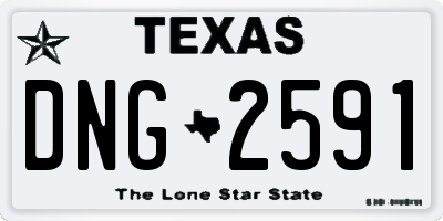 TX license plate DNG2591