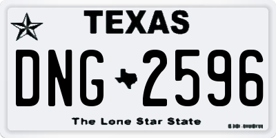 TX license plate DNG2596