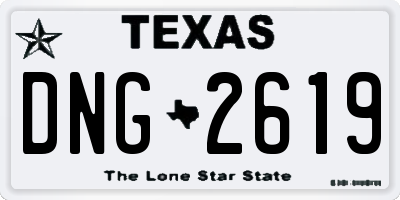 TX license plate DNG2619