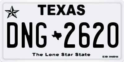 TX license plate DNG2620
