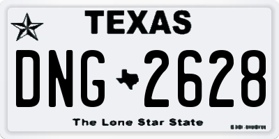 TX license plate DNG2628