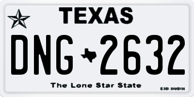 TX license plate DNG2632