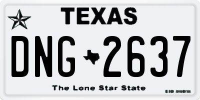 TX license plate DNG2637