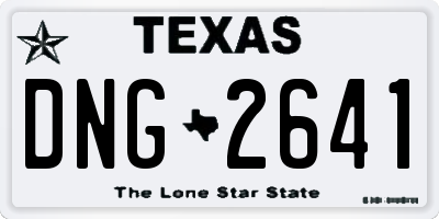 TX license plate DNG2641