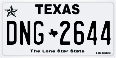 TX license plate DNG2644