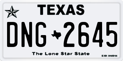 TX license plate DNG2645