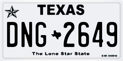 TX license plate DNG2649
