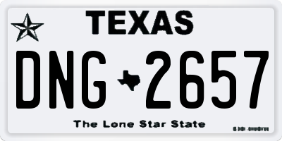 TX license plate DNG2657