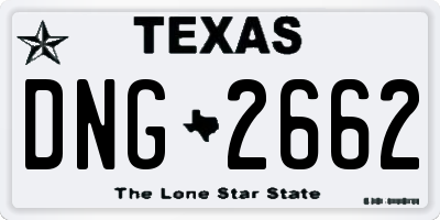 TX license plate DNG2662