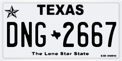 TX license plate DNG2667