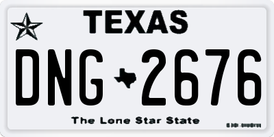 TX license plate DNG2676