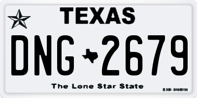 TX license plate DNG2679