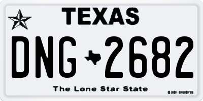 TX license plate DNG2682