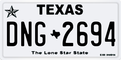 TX license plate DNG2694