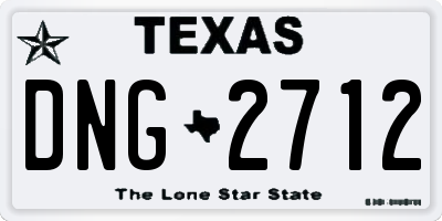 TX license plate DNG2712