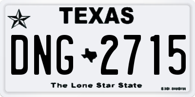 TX license plate DNG2715