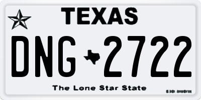 TX license plate DNG2722
