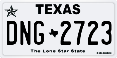 TX license plate DNG2723