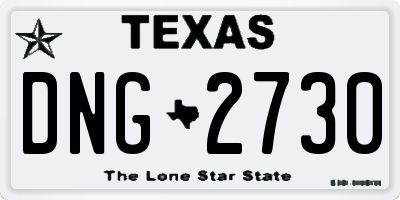 TX license plate DNG2730