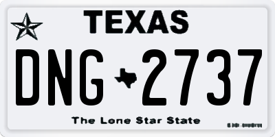 TX license plate DNG2737