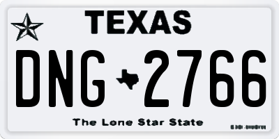 TX license plate DNG2766